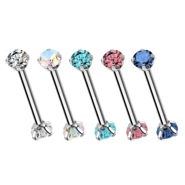 Barbell con doppi Cristalli - immagine 2