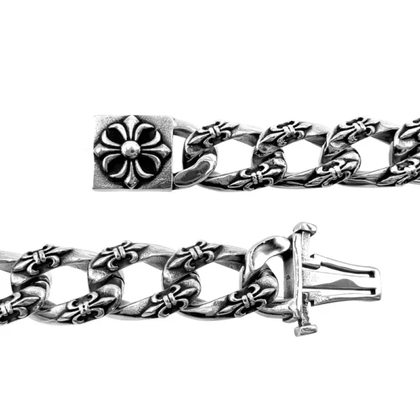 Bracciale in Acciaio con Fiore Iris - immagine 2