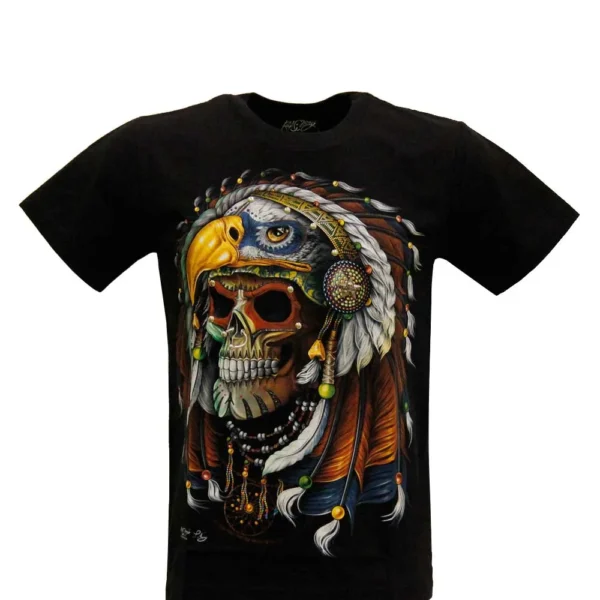 Rock Chang Maglietta 4D Teschio con Piercing
