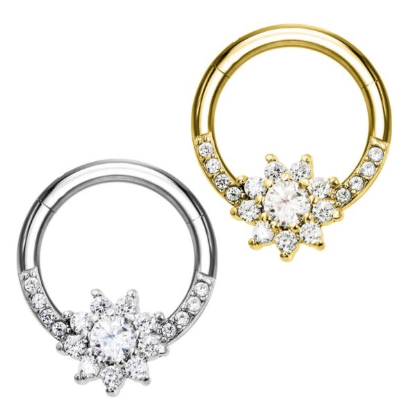 Piercing Orecchio a Cerchio Fiore - immagine 2