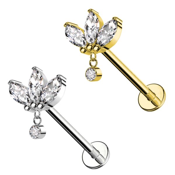 Piercing Labret con Cristalli - immagine 2