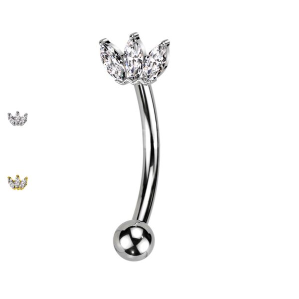 Piercing Banana con Cristallo